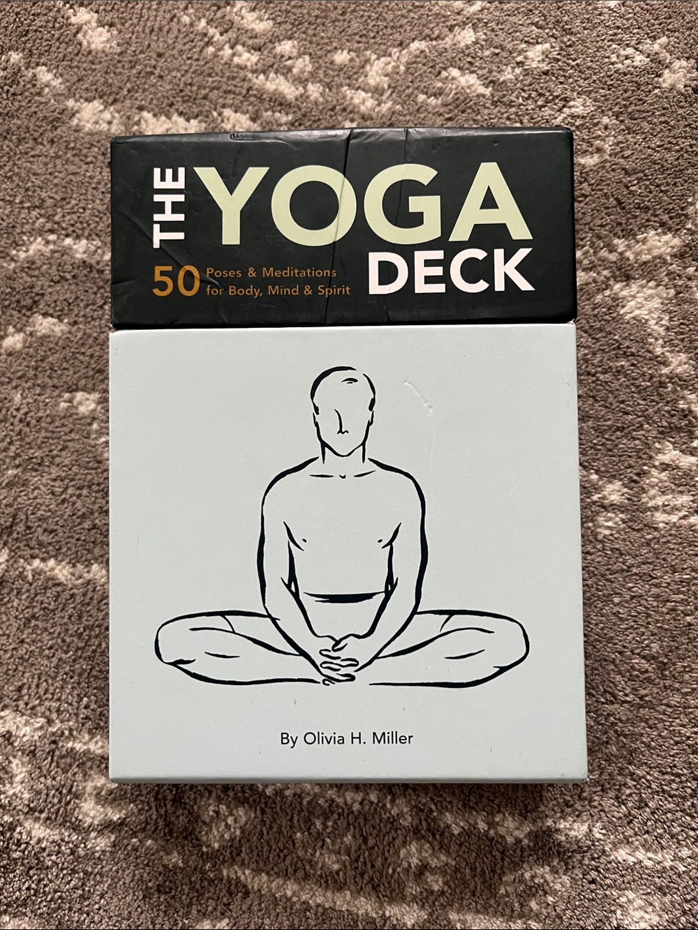 Chronicle Books Yoga Deck - Black & Light Green Illustration